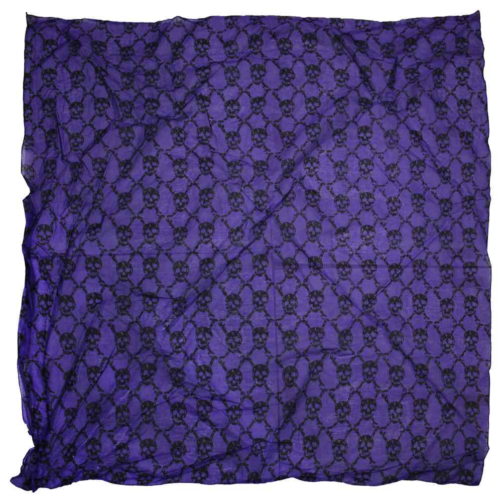 Zac's Alter Ego - Purple Skull & Crossbones Schal - Lila